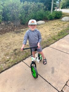 Eli on a bike