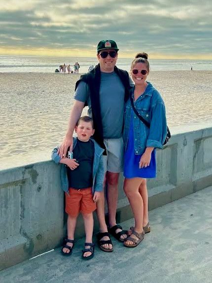 Eli's family at the beach